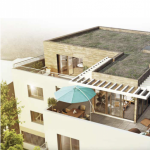 investissement locatif rentable-terrasse en dernier etage salon de jardin parasol