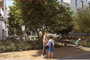 programme neuf la rochelle-espaces verts personnes qui jardinent immeubles