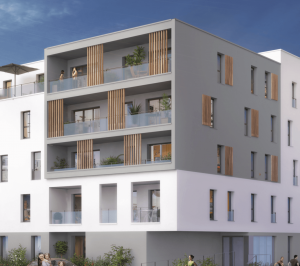 programme neuf saint nazaire-résidence neuve balcons fleuris ciel bleu