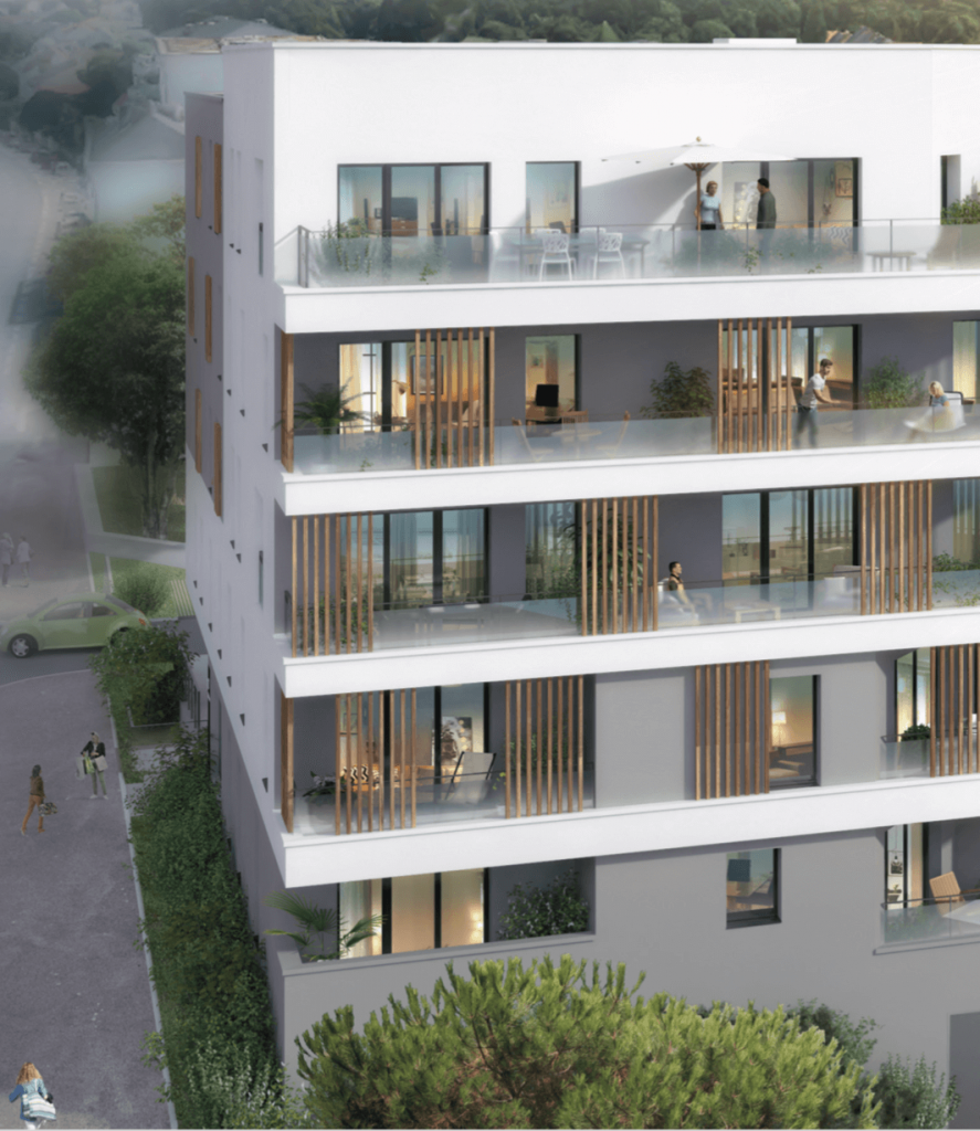 programme neuf saint nazaire-façade immeuble neuf terrasses