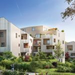 immobilier locatif-résidence neuve entourée d'espaces verts ciel bleu