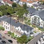 pinel optimisé au déficit foncier-vue aérienne du quartier bâtiments rues espaces verts