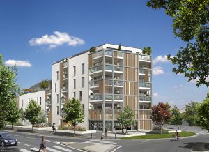 programme immobilier neuf loi pinel nantes- résidence neuve rue espaces verts ciel bleu