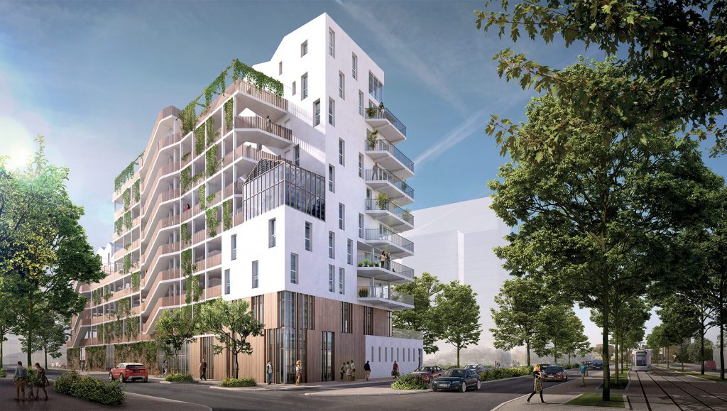 immobilier neuf loi pinel nantes-résidence neuve espaces verts ciel bleu