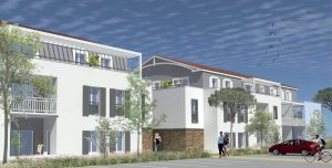 investir aux sables d olonne-résidence neuve parking passants ciel bleu