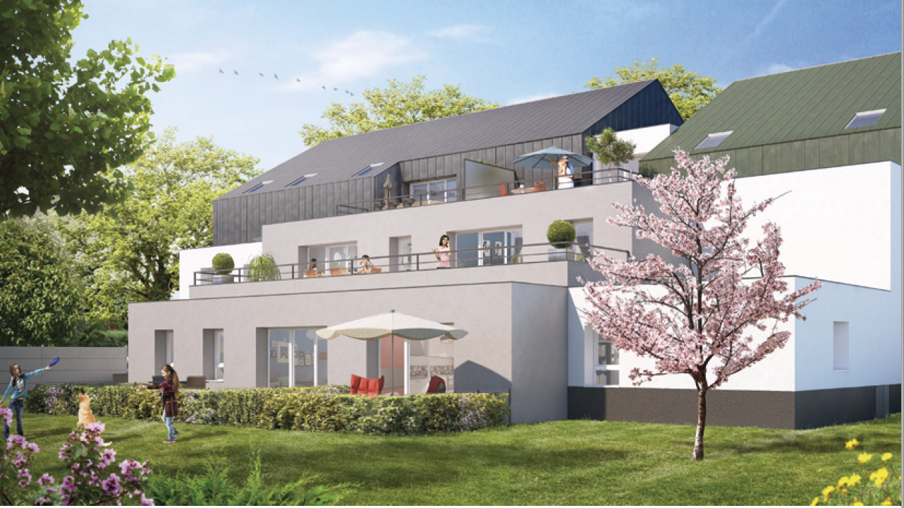 pinel nantes 2022- résidence neuve espaces verts ciel bleu