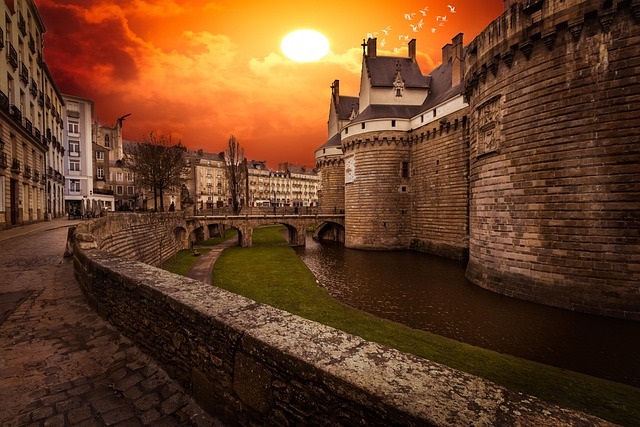 projet urbain nantes-chateau de Nantes- vue de nuit